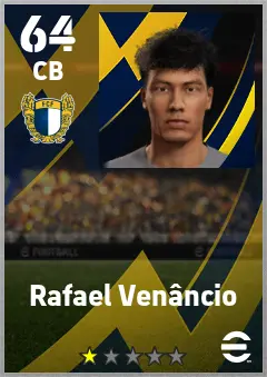Rafael Venancio eFootball 2026 player card — 64 OVR CB