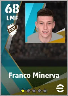 Franco Minerva eFootball 2026 player card — 68 OVR LMF