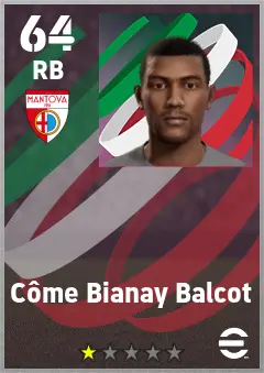 Come Bianay Balcot eFootball 2026 player card — 64 OVR RB