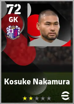 Kosuke Nakamura eFootball 2026 player card — 72 OVR GK