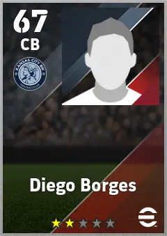 Diego Borges eFootball 2026 player card — 67 OVR CB