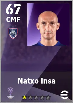 Natxo Insa eFootball 2026 player card — 67 OVR CMF