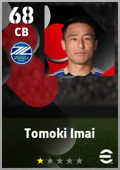 Tomoki Imai eFootball 2026 player card — 68 OVR CB