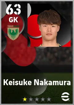 Keisuke Nakamura eFootball 2026 player card — 63 OVR GK