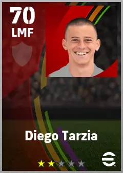 Diego Tarzia eFootball 2026 player card — 70 OVR LMF