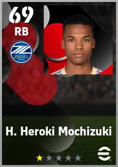 H. Heroki Mochizuki eFootball 2026 player card — 69 OVR RB
