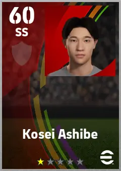 Kosei Ashibe eFootball 2026 player card — 60 OVR SS