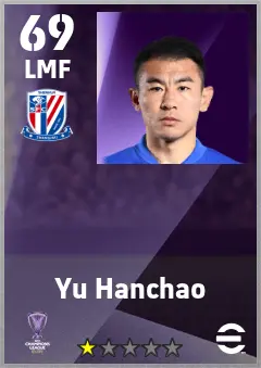 Yu Hanchao eFootball 2026 player card — 69 OVR LMF
