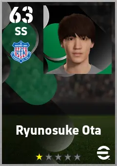 Ryunosuke Ota eFootball 2026 player card — 63 OVR SS