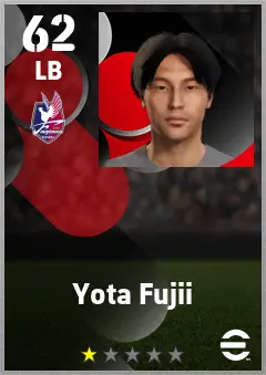 Yota Fujii eFootball 2026 player card — 62 OVR LB