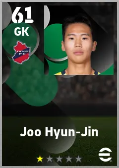 Joo Hyun-Jin eFootball 2026 player card — 61 OVR GK