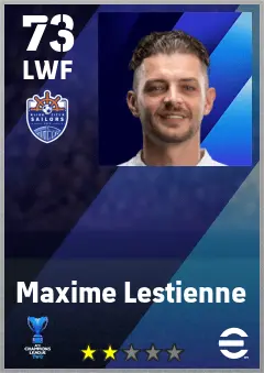 Maxime Lestienne eFootball 2026 player card — 73 OVR LWF