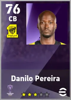 Danilo Pereira eFootball 2026 player card — 76 OVR CB