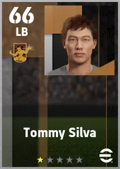 Tommy Silva eFootball 2026 player card — 66 OVR LB