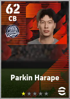Parkin Harape eFootball 2026 player card — 62 OVR CB