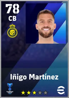Inigo Martinez eFootball 2026 player card — 78 OVR CB