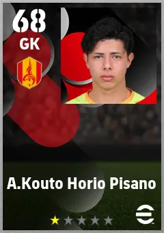 A.Kouto Horio Pisano eFootball 2026 player card — 68 OVR GK