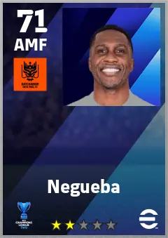 Negueba eFootball 2026 player card — 71 OVR AMF