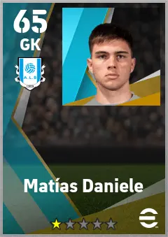 Matias Daniele eFootball 2026 player card — 65 OVR GK
