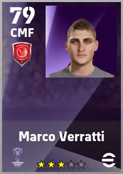 Marco Verratti eFootball 2026 player card — 79 OVR CMF