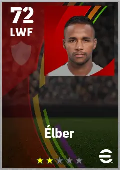 Elber eFootball 2026 player card — 72 OVR LWF
