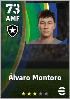 Alvaro Montoro eFootball 2026 player card — 73 OVR AMF