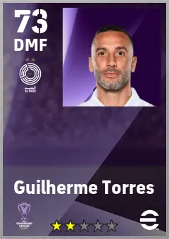 Guilherme Torres eFootball 2026 player card — 73 OVR DMF