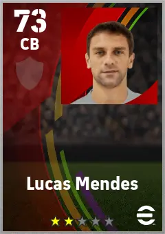 Lucas Mendes eFootball 2026 player card — 73 OVR CB