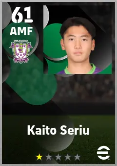 Kaito Seriu eFootball 2026 player card — 61 OVR AMF