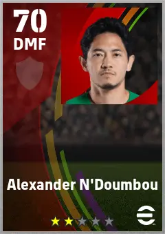 Alexander N Doumbou eFootball 2026 player card — 70 OVR DMF