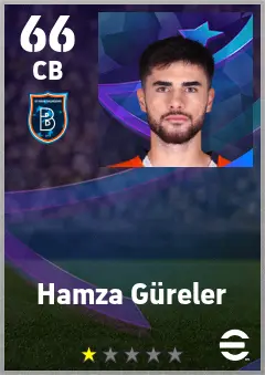 Hamza Gureler eFootball 2026 player card — 66 OVR CB