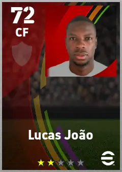 Lucas Joao eFootball 2026 player card — 72 OVR CF