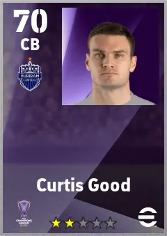 Curtis Good eFootball 2026 player card — 70 OVR CB