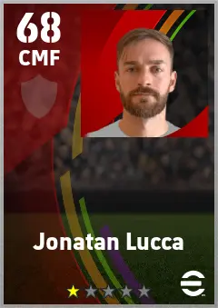 Jonatan Lucca eFootball 2026 player card — 68 OVR CMF