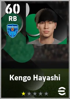 Kengo Hayashi eFootball 2026 player card, 60 OVR RB
