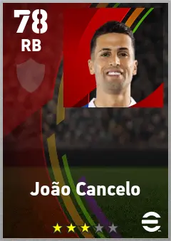 Joao Cancelo eFootball 2026 player card — 78 OVR RB