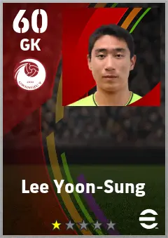 Lee Yoon-Sung eFootball 2026 player card — 60 OVR GK