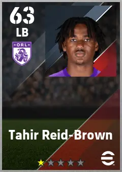 Tahir Reid-Brown eFootball 2026 player card — 63 OVR LB