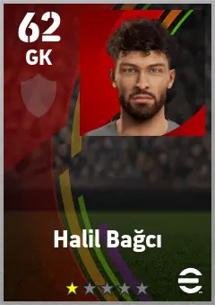 Halil Bagci eFootball 2026 player card — 62 OVR GK