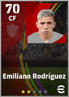 Emiliano Rodriguez eFootball 2026 player card — 70 OVR CF