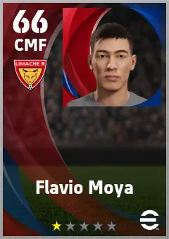 Flavio Moya eFootball 2026 player card — 66 OVR CMF