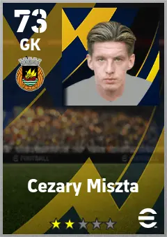 Cezary Miszta eFootball 2026 player card — 73 OVR GK
