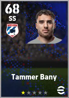 Tammer Bany eFootball 2026 player card — 68 OVR SS