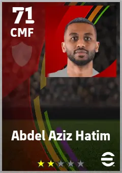 Abdel Aziz Hatim eFootball 2026 player card — 71 OVR CMF