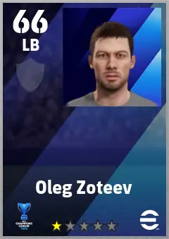 Oleg Zoteev eFootball 2026 player card — 66 OVR LB