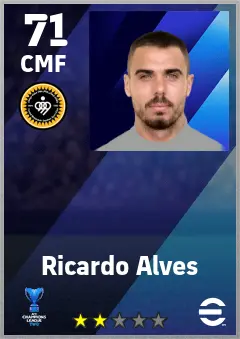 Ricardo Alves eFootball 2026 player card — 71 OVR CMF