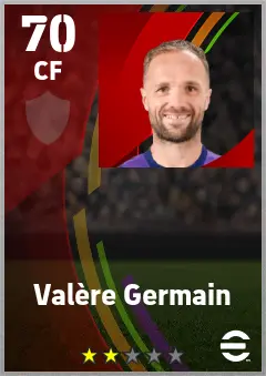 Valere Germain eFootball 2026 player card — 70 OVR CF