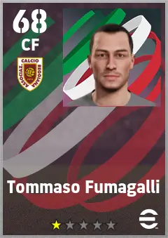 Tommaso Fumagalli eFootball 2026 player card — 68 OVR CF