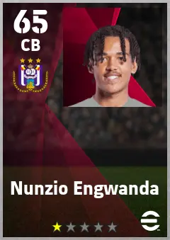 Nunzio Engwanda eFootball 2026 player card — 65 OVR CB
