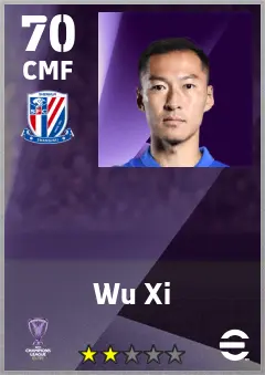 Wu Xi eFootball 2026 player card — 70 OVR CMF